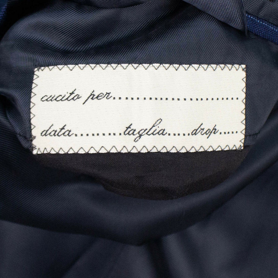 Drop 7 Pin-Striped Wool Three Button Suit - Blue