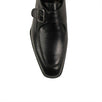 Leather Single Monk Strap Dress Shoes - Black