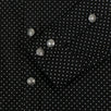 Cotton Polka Dot Logo Patch Button Shirt - Black