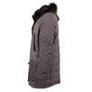 Brown Quilted Parka Coat