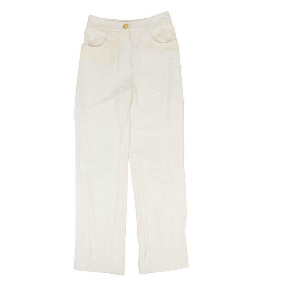 High Rise Woven Pants - Ivory