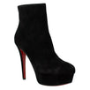 Suede Bianca 120mm Pump Boots - Black