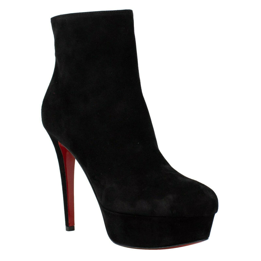Suede Bianca 120mm Pump Boots - Black