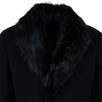 Caruso Cashmere Fur Collar Coat - Black