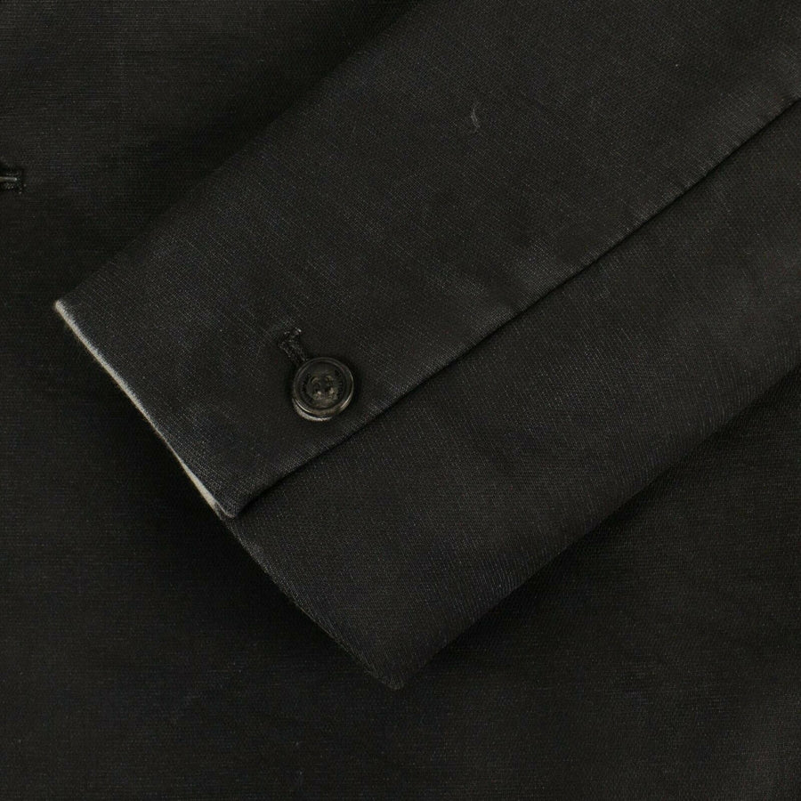 Paint Double Breasted Blazer - Black