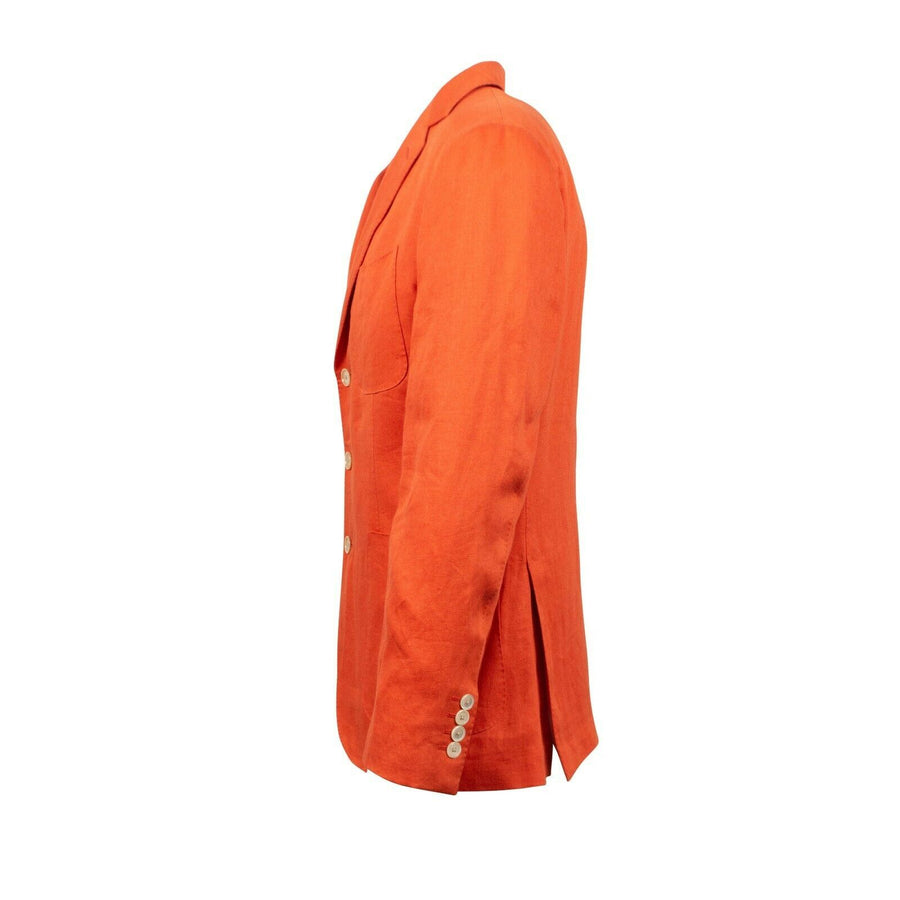 Drop 8 Linen 3 Roll 2 Button Sport Coat - Orange