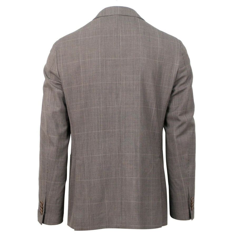 Drop 8 Plaid Wool 3 Button Sport Coat - Brown