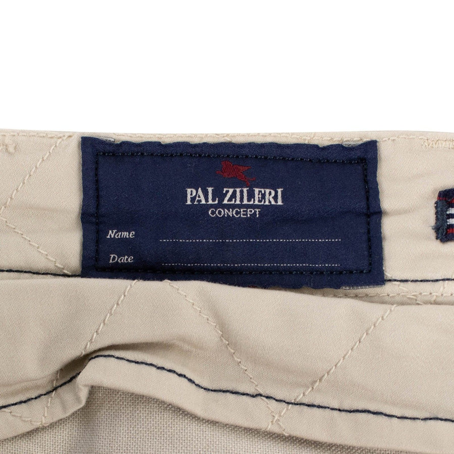 Beige Cotton Blend Pants