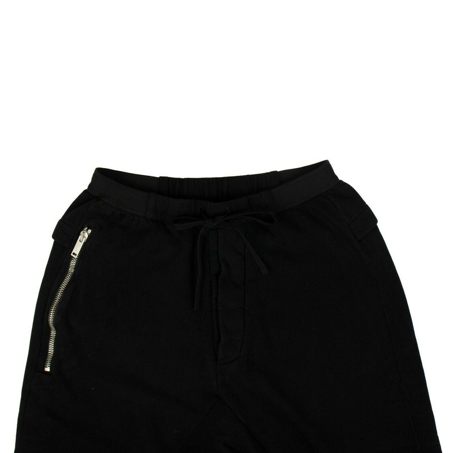 Cotton Drop-Crotch Sweatpants - Black