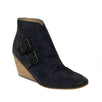 Distressed Calf Skin Leather Boots - Blue