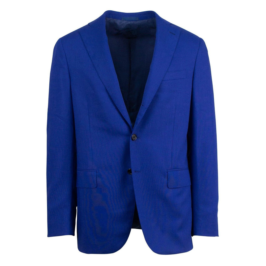 Drop 7 Linen Three Roll Two Button Sport Coat - Royal Blue