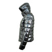 'Bady' Down Filled Quilted Puffer Coat - Silver