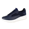 Calfskin Leather Lace Up Sneakers - Blue