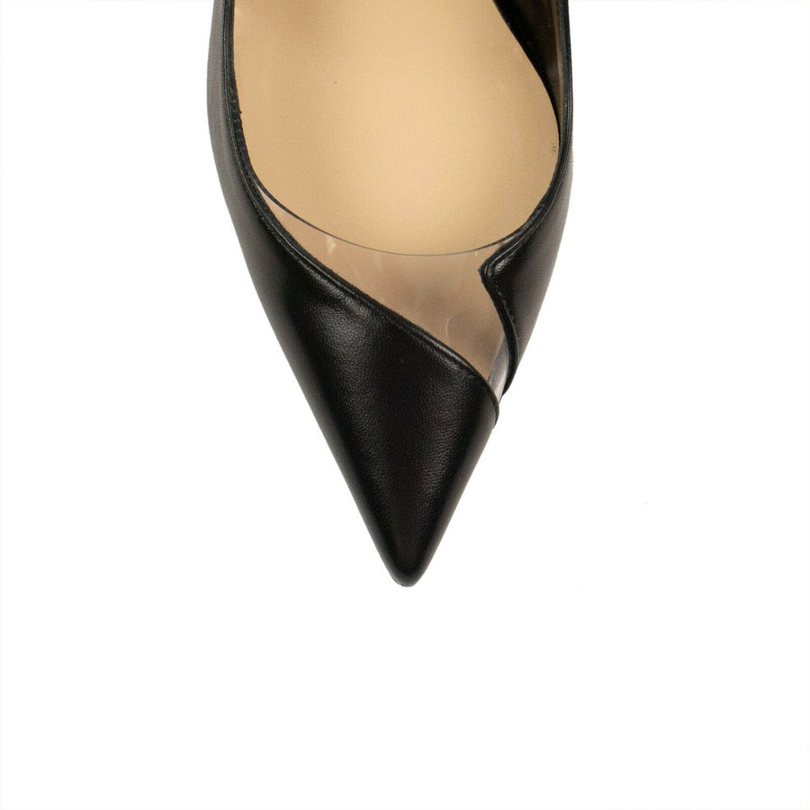 V Sling Slingback 85mm Pumps - Black