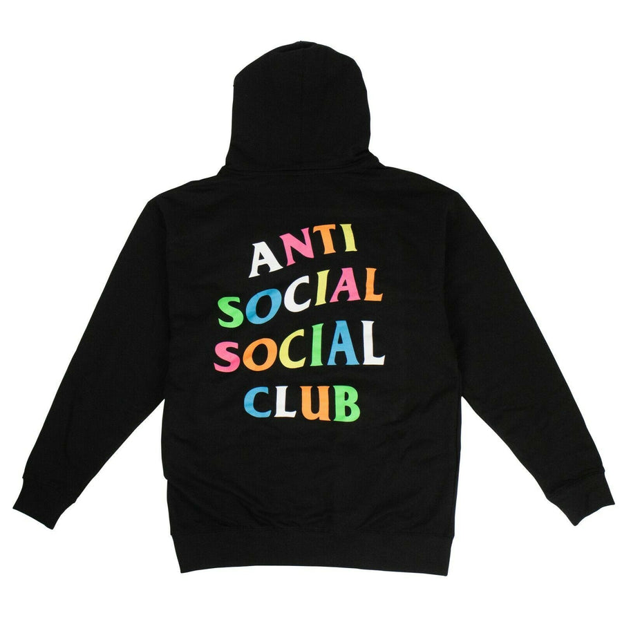 'ASSC' Neon Logo Hooded Sweatshirt - Black