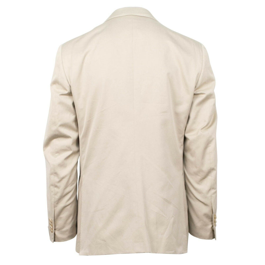 Drop 7 Cotton 3 Roll 2 Button Slim/Trim Fit Suit - Tan