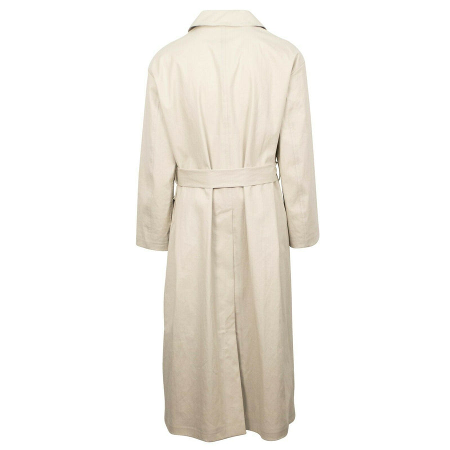 Cotton Long Trench Coat - Beige