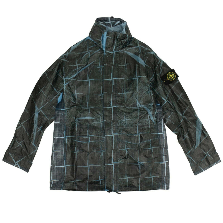 Paper Poly Si House Check Grid Jacket - Blue