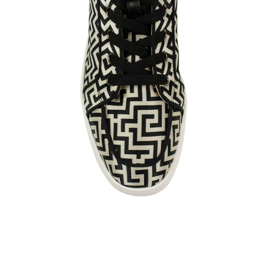 Men's Rantus Geometric Fabric Hi-Top Sneakers - Black / White