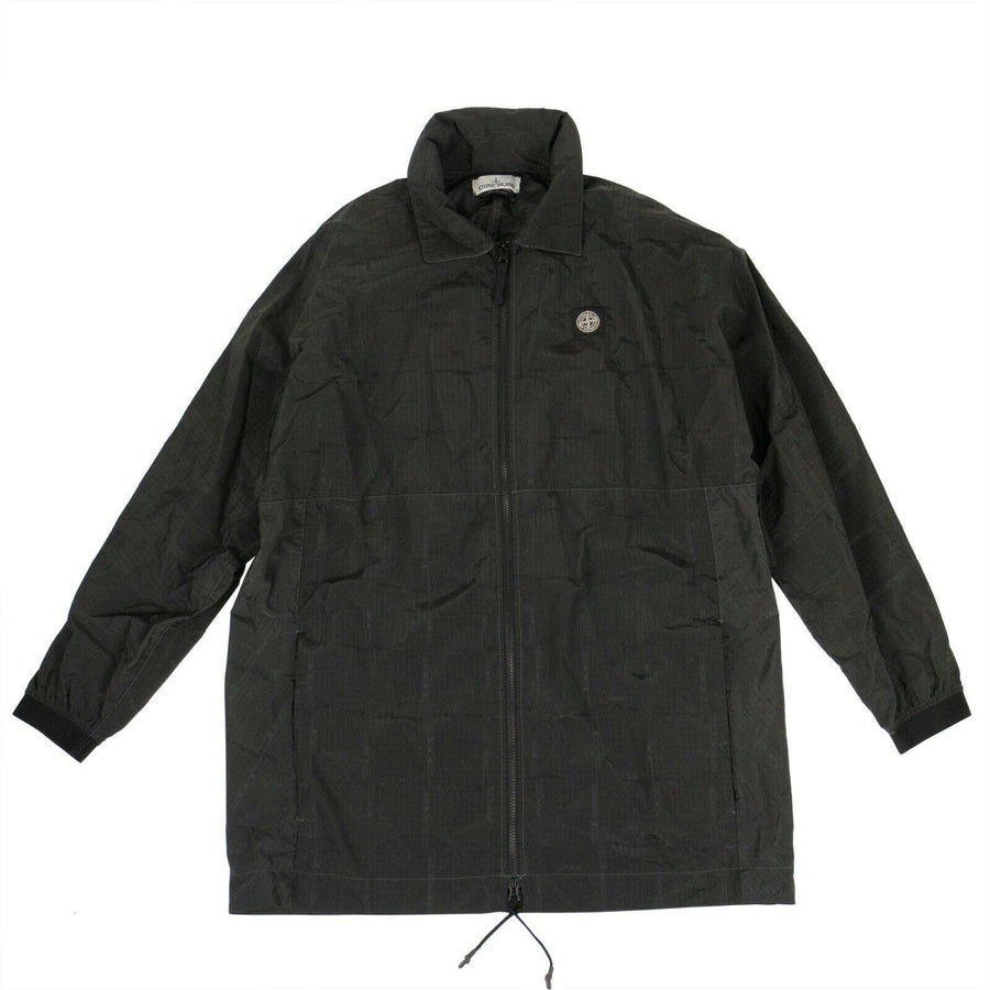 Si House Check Zip-Up Lightweight Jacket - Black