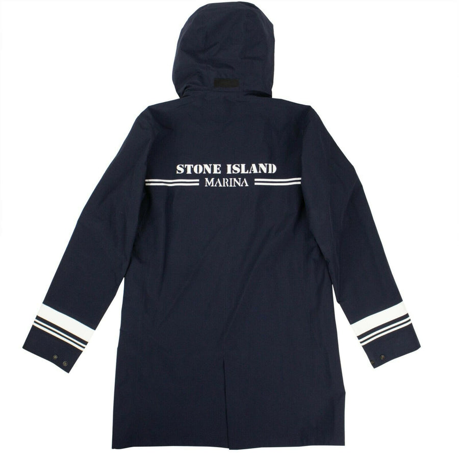 'Marina' Tank Shield Trench Coat - Blue