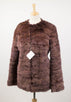 Mink Fur Jacket - Wine Red