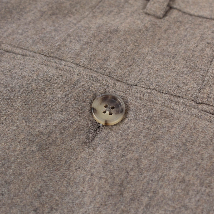 Brown Wool Blend Dress Pants