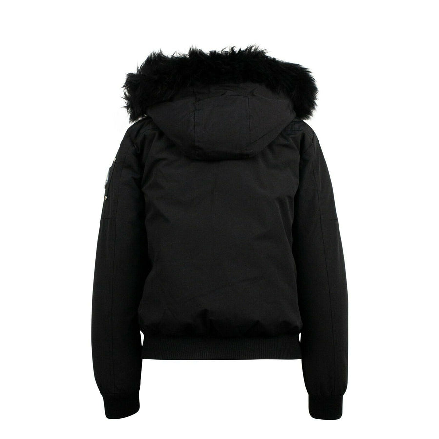Boys Shearling Bomber Coat - Black