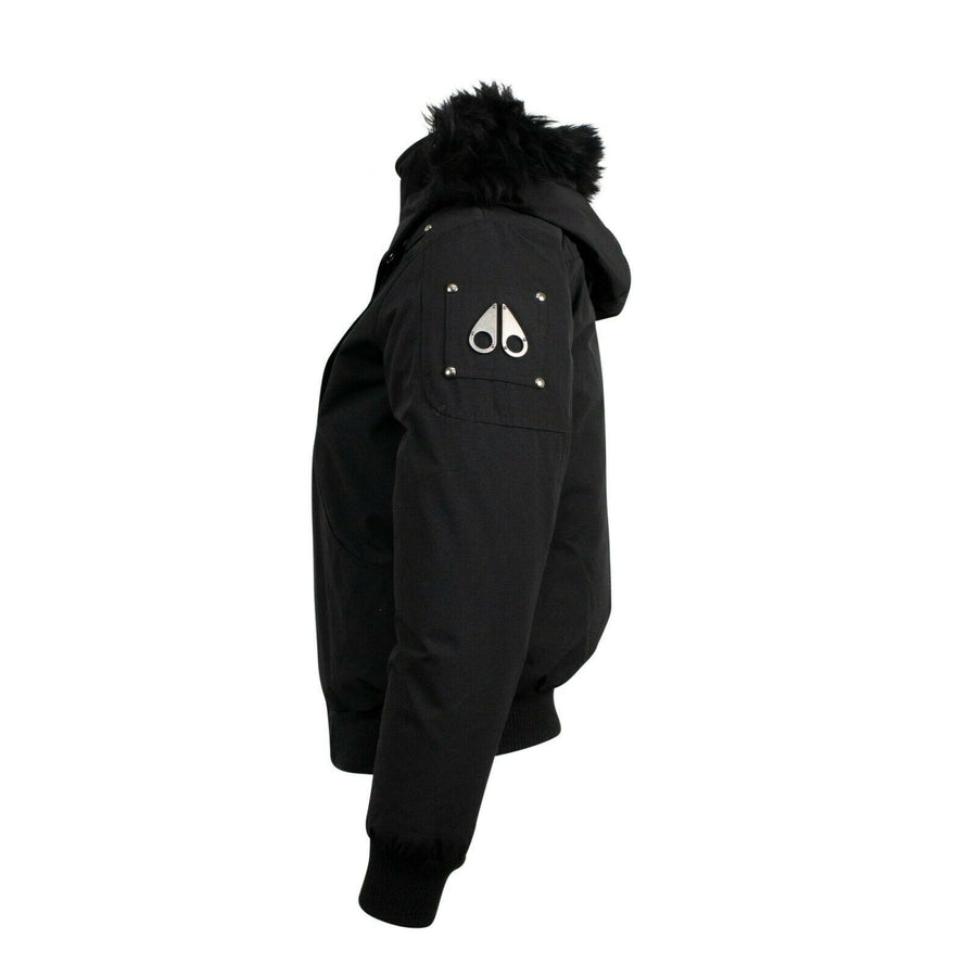 Boys Shearling Bomber Coat - Black