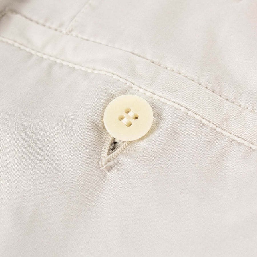 Beige Cotton Blend Dress Pants