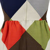 Color Block Short Sleeve Wool Blend Dress - Multi