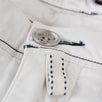 White Cotton Blend Pants