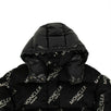 'Caille' Logo Puffer Coat - Black