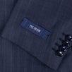 Drop 8 Striped Wool Two Button Three Piece Suit - Blue