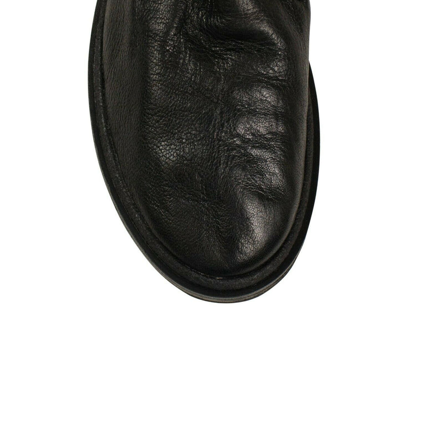 Gommone Lace Up Leather Boots - Black