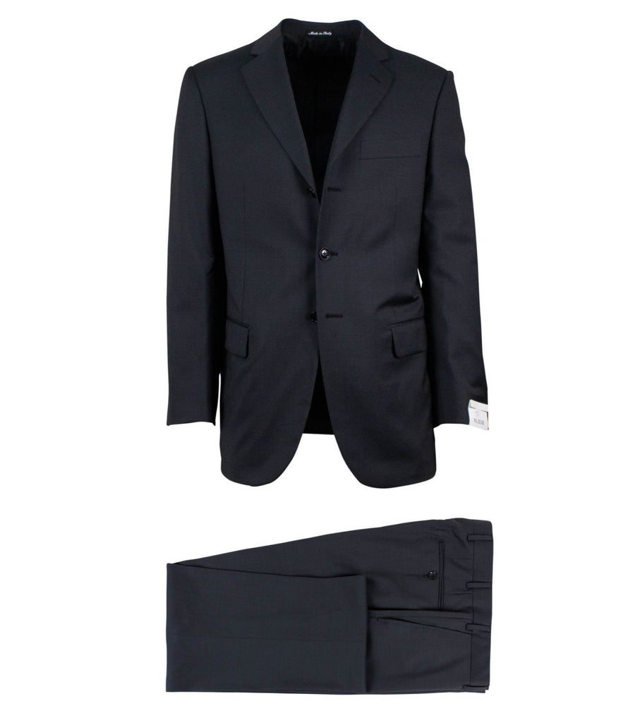 Drop 8 Wool Two Button Suit - Black