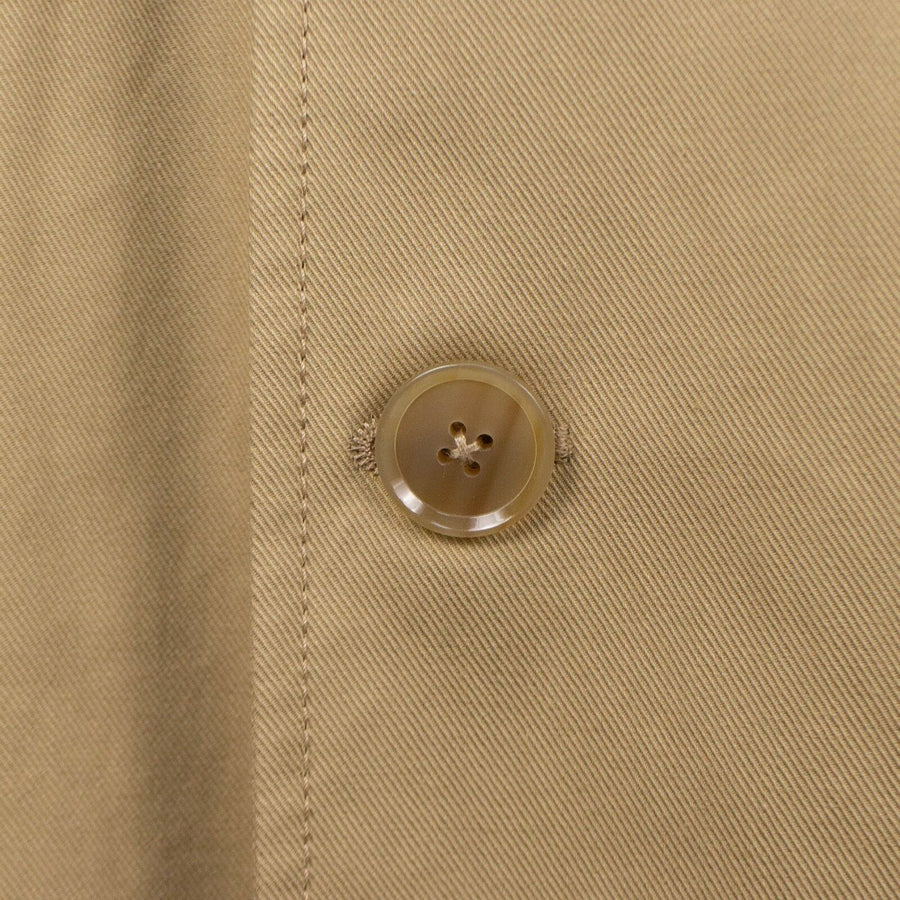 Double Breasted Cotton Trench Coat - Beige