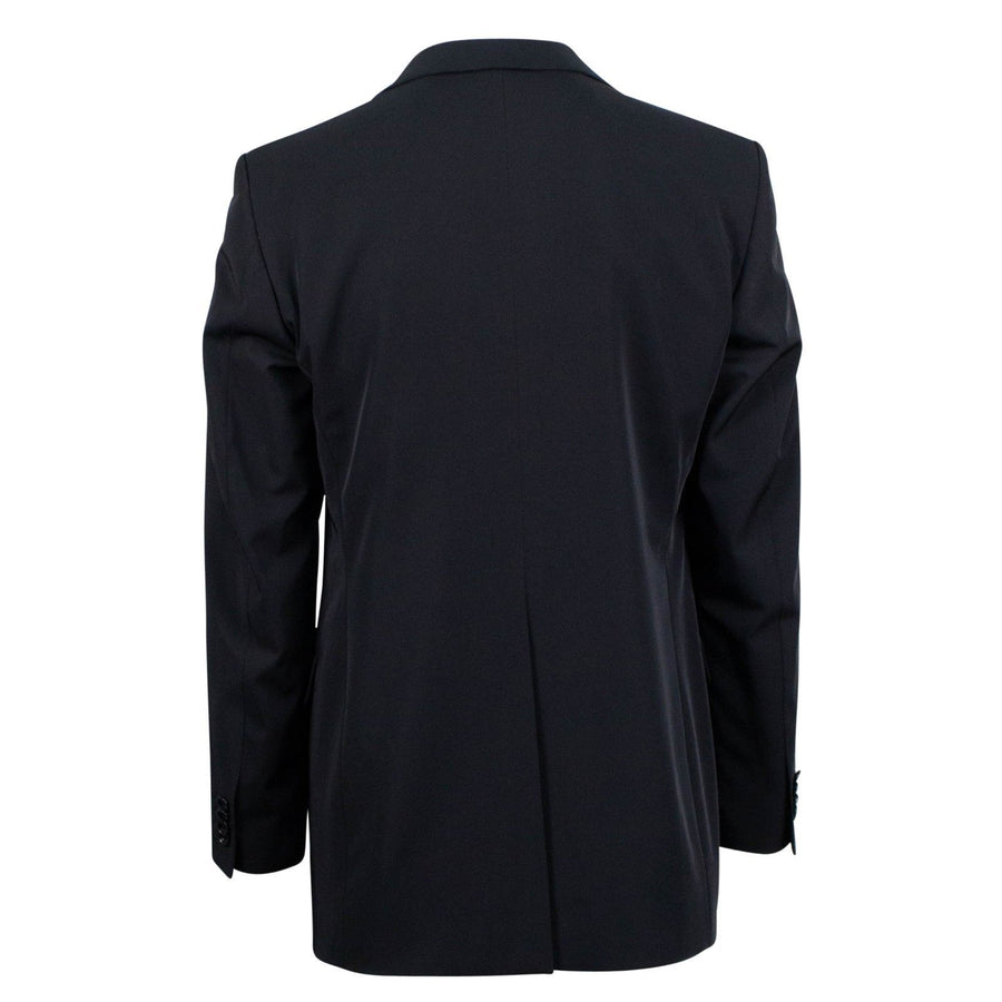 Polyester Solid Two Button Suit - Black