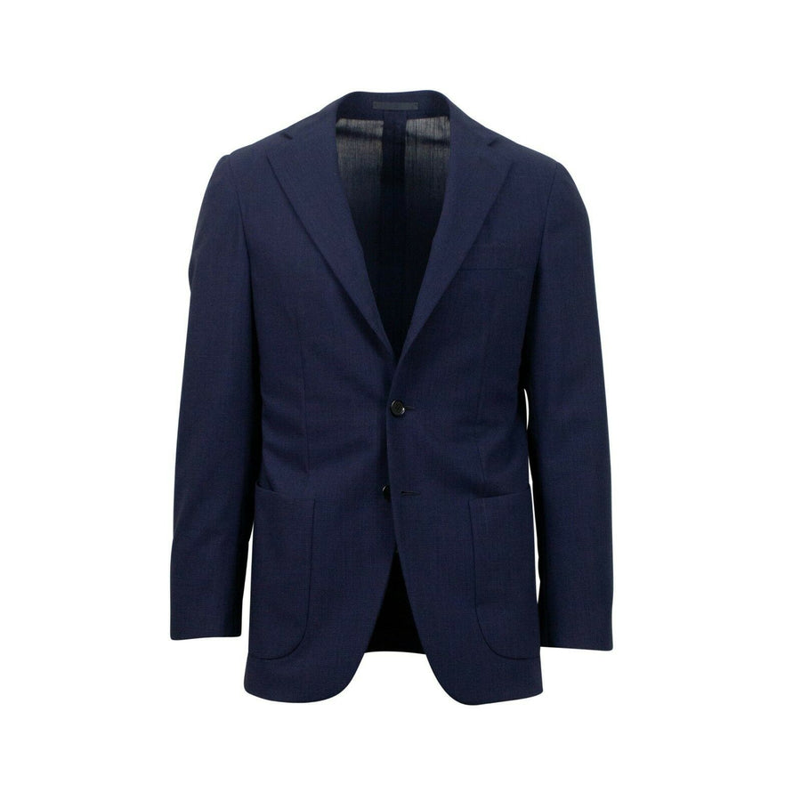 Drop 7 3 Roll 2 Button Wool Sport Coat - Navy Blue