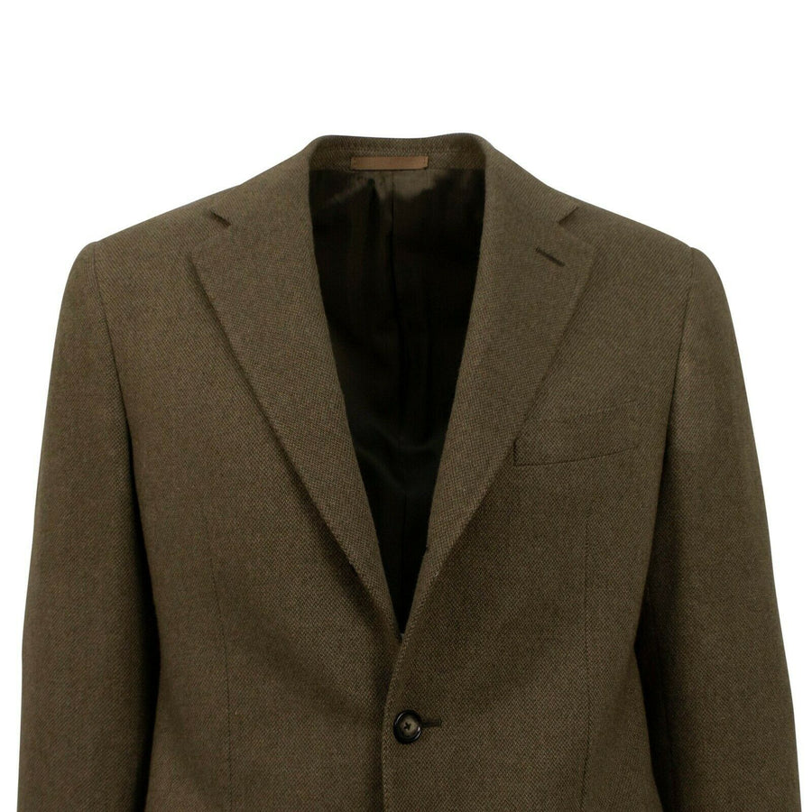 Drop 7 Cashmere 3 Roll 2 Button Sport Coat - Olive Green