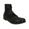 Listello Lace Up Leather Boots - Black