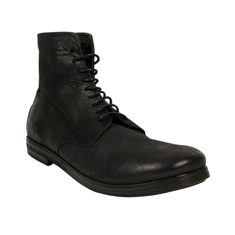 Listello Lace Up Leather Boots - Black