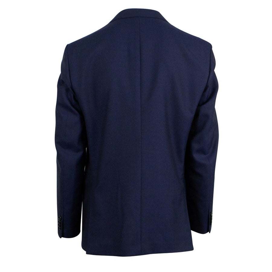Caruso Drop 7 Wool Two Button Sport Coat -  Navy Blue