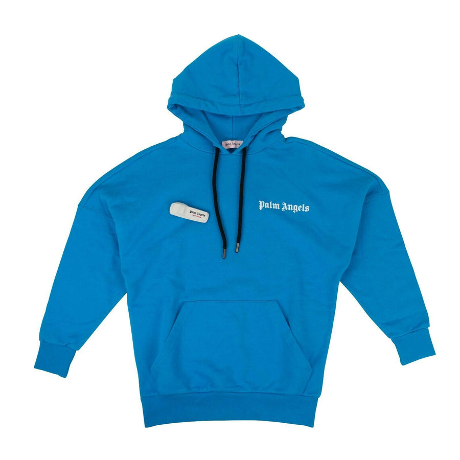 Cotton Logo Long Sleeve Hoodie - Light Blue