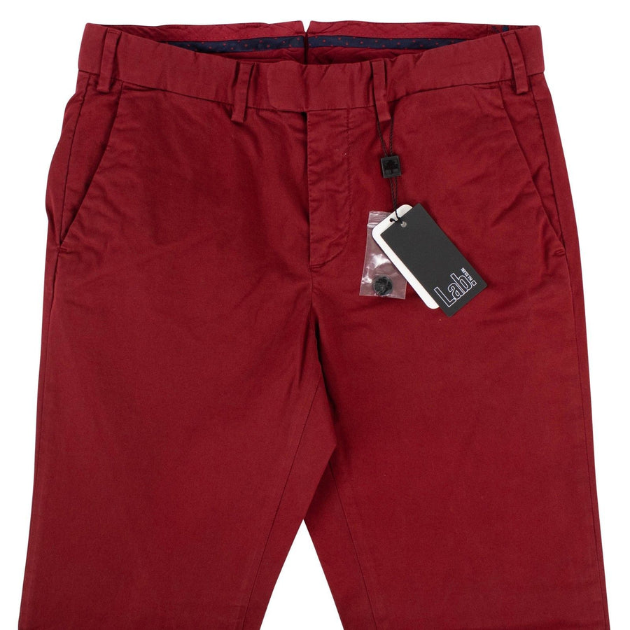 Red Cotton Blend Pants