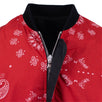 Reversible Paisley Bomber Jacket - Black / Red
