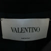 Wool Blend Scalloped Trim Blazer - Black