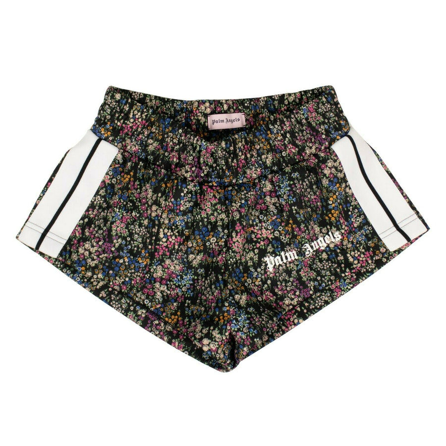 Side Stripe Floral Print Track Shorts - Multi