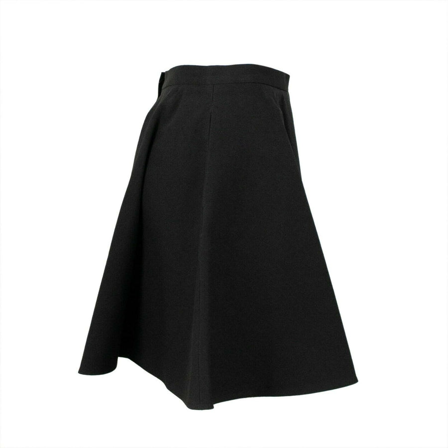A-Line Pleated Mini Skirt - Black