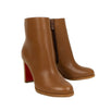 'Adox' 85mm Leather Boots Heels - Brown